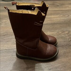 Carter's Brown Kids Boots with Cat Design
